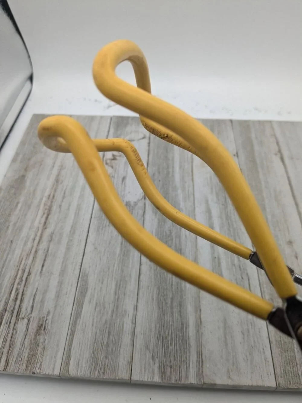 Vintage Canning Jar Grabber Tongs Lifter Black Handles Yellow Rubber Nylon